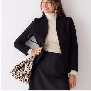 J Crew Sz 6 Black Open Going-out Blazer